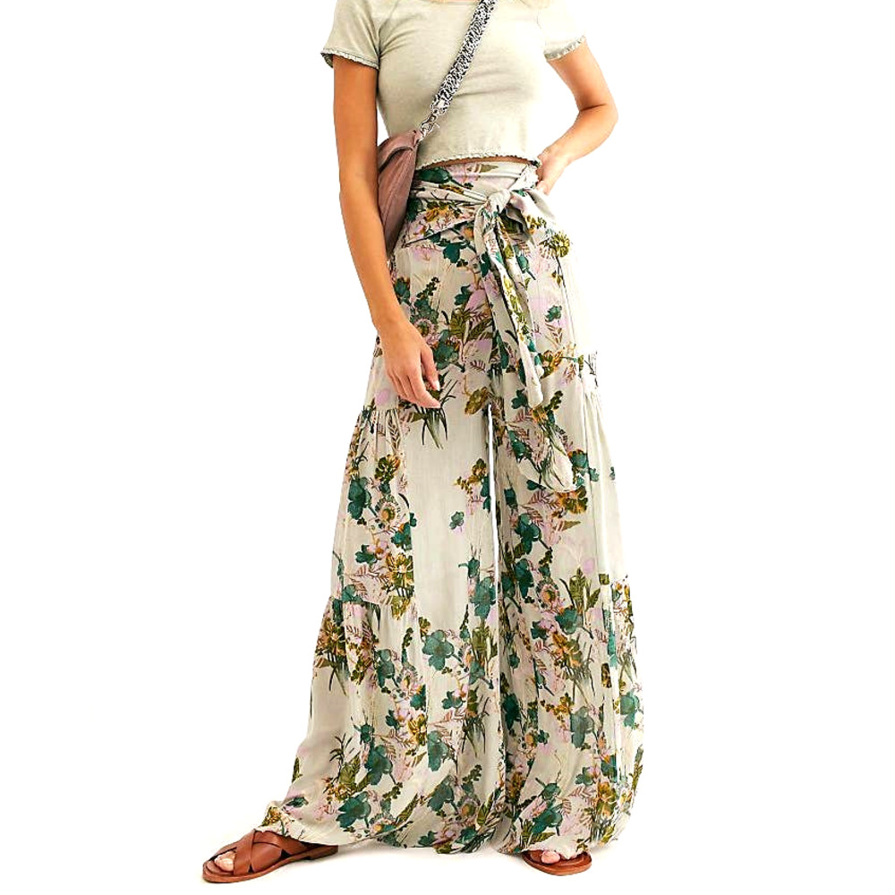 FREE PEOPLE One Aloha Floral Print Palazzo Pants